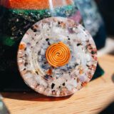 Round Pocket Orgone Generator Orgonite small yinyang coil