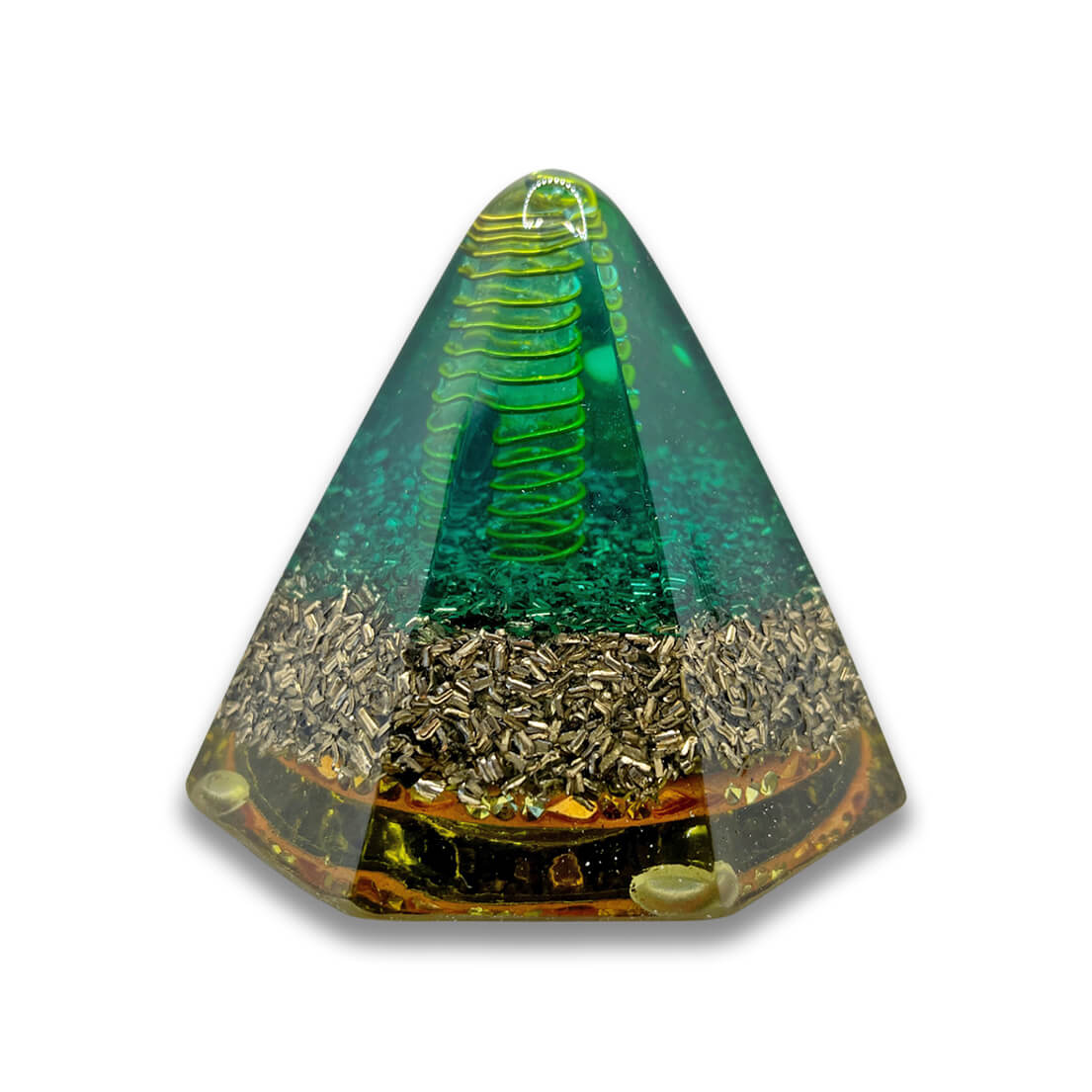 Green Spirit - Medium Octagon Pyramid Orgonite - Orgonite (Orgone ...