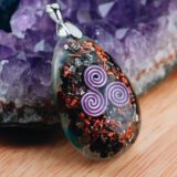 Harmony Amulet – Handcrafted Triskelion Orgone Energy Pendant by Reinhard Stanjek
