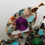 Harmony Amulet – Handcrafted Triskelion Orgone Energy Pendant back